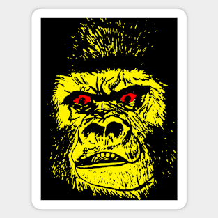 Scary Yellow Gorilla Magnet